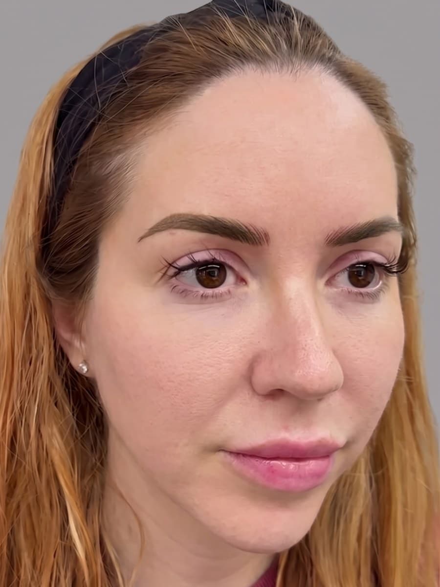 Maureen R. after her brow transformation at Microblading LA