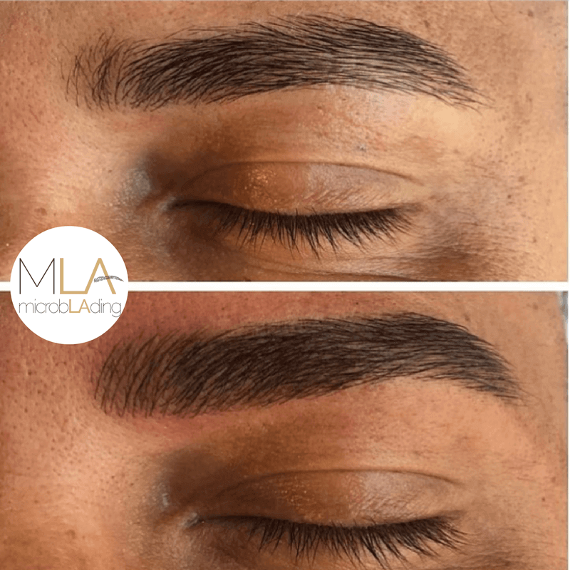 Microblading for Men Before and After Photo 3