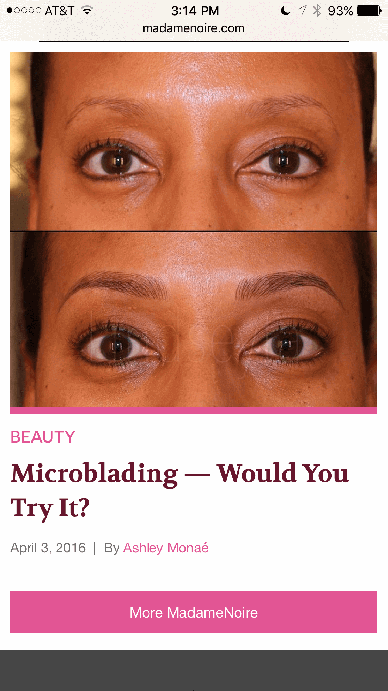 Microblading LA featured on Madame Noire