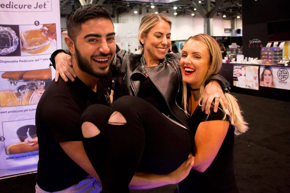 Microblading Artists have fun at Las Vegas International Beauty Show
